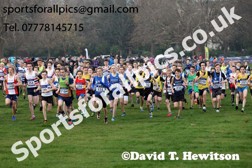 Boys under-13s British Athletics Liverpool Cross Challenge, Sefton Park, Liverpool. Photo:  David T. Hewitson/Sports for All Pics